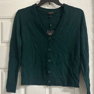 Charming Green Cardigan Sweater